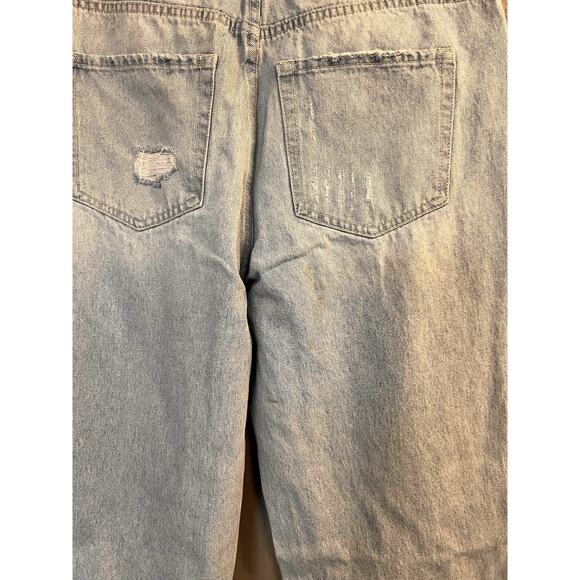 Altar’d State Womens Wide Leg High Rise Light Wash Mom Jeans Sz 31 Blue Y2K Flaw - Picture 4 of 10